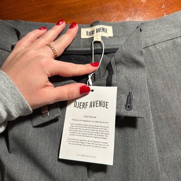 NWT Djerf Avenue Favorite Pants Grey size XS Regular - Picture 5 of 5